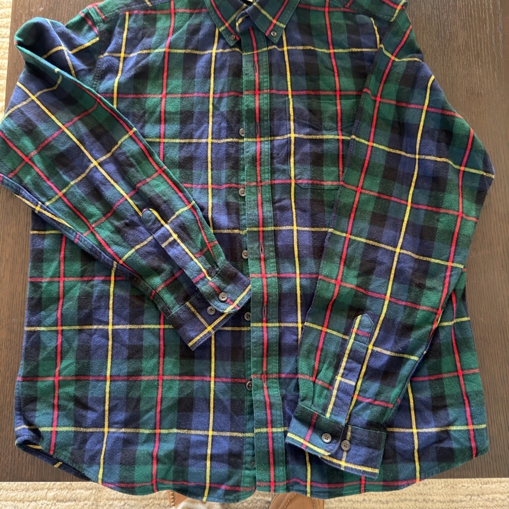 L.L. Bean Multicolor Plaid Button-Down Shirt